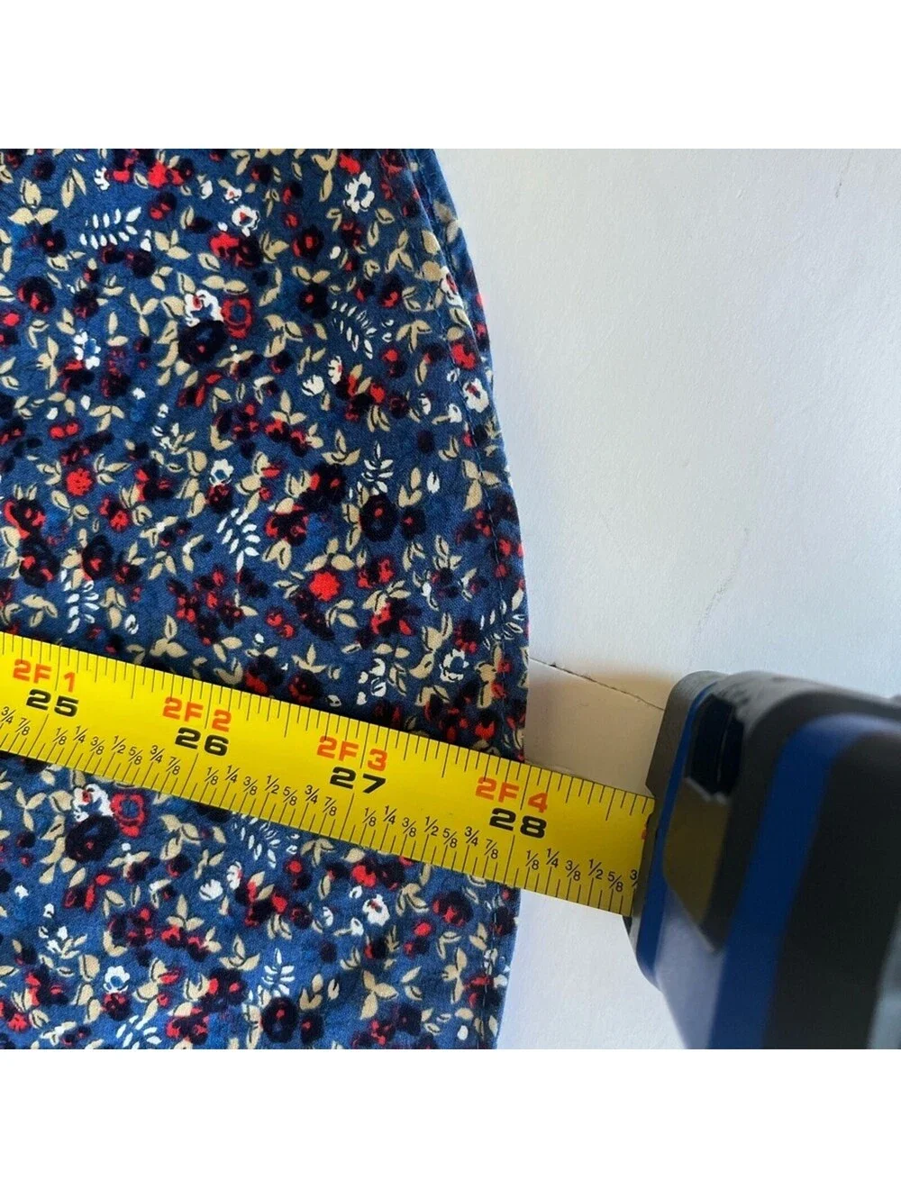 J.Crew Button-Up Patterned Blue Shirt, Medium, Gently Used